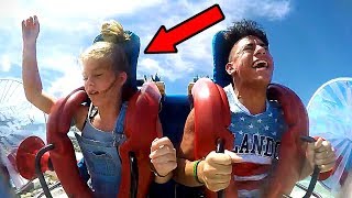 Girls Passing Out 5  Funny Slingshot Ride Compilation [upl. by Tegdig]