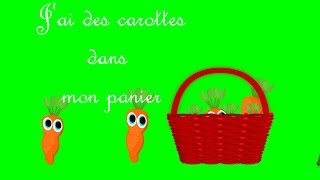 quotJai des carottes dans mon panierComptine sur les legumesComptines enfantines [upl. by Ewall]