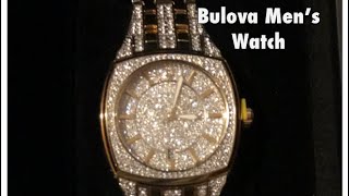 Bulova Mens Watch Gold amp Swarovski Crystals ReviewUnboxing [upl. by Vookles546]