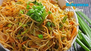 Veg Noodles Recipe in Telugu  Schezwan Noodles  Restaurant Style  Chinese Recipe [upl. by Akemat]