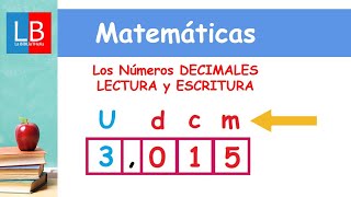 Los Números DECIMALES LECTURA y ESCRITURA ✔👩‍🏫 PRIMARIA [upl. by Thalassa567]