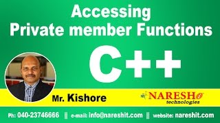 Accessing Private member functions in C  C  Tutorial  Mr Kishore [upl. by Celie563]