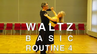 How to Dance Waltz  Basic Routine 4 [upl. by Yemac]