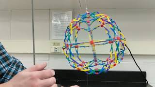 Spinning Hoberman Sphere [upl. by Bergman]