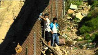 Migrant families divided at Mexican border [upl. by Ahseinet]