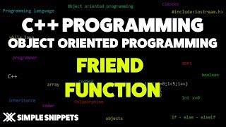 Friend Functions in C Programming  Object Oriented Programming in C [upl. by Elvera]