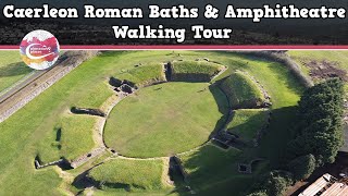 CAERLEON ROMAN BATHS amp AMPHITHEATRE WALES  Walking Tour  Pinned on Places [upl. by Kosaka]