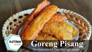 Goreng Pisang Crispy Recipe with 1 secret ingredient  Malaysia Favourite Street food [upl. by Hildagard]