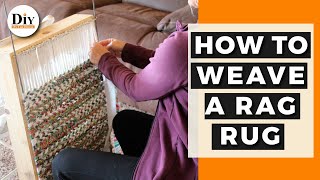 How To Weave a Rag Rug Using Scrap Fabric  How To Make a Rag Rug [upl. by Winchell]