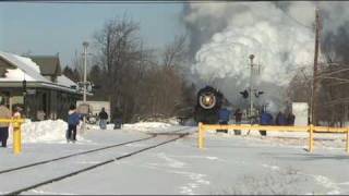 Winter Steam  Steamtown  Tobyhanna Ice Harvest Train [upl. by Tracey]