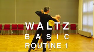 How to Dance Waltz  Basic Routine 1 [upl. by Atterrol]