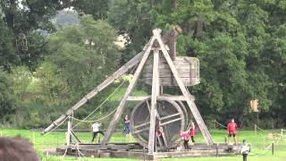 Warwick Castle  Trebuchet in Action [upl. by Anitsrhc367]