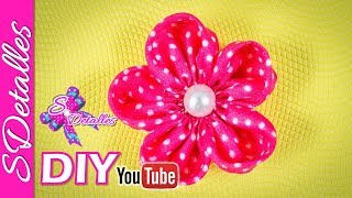 Flores de Tela  CUALQUIER TELA  Video 153  SDetalles  DIY [upl. by Riana588]