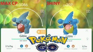 MAX CP AND SHINY GIBLE EVOLUTION INTO GABITE AND GARCHOMP IN POKEMON GO  GIBLE COMMUNITY DAY [upl. by Acireh]