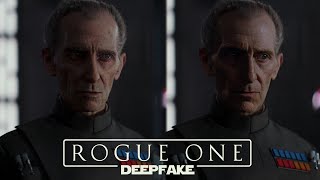 Deepfaking Tarkin amp Leia in Rogue One A Star Wars Story 4K [upl. by Oivat]