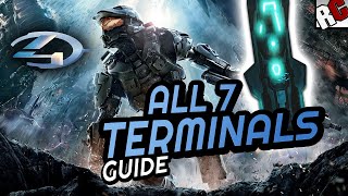 All TERMINAL Locations  Halo 4 Masterchief collection  Terminus Achievement Guide [upl. by Kuebbing]