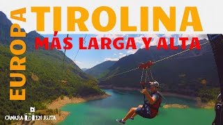 TIROLINA HOZ DE JACA VALLE DE TENA LA MÁS LARGA Y ALTA DE EUROPA [upl. by Sarilda697]