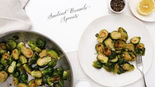 Skillet Sauteed Brussels Sprouts Martha Stewart [upl. by Tallou]