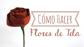 Cómo hacer flores de tela muy fácil [upl. by Okiram]