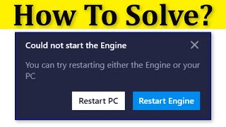 How To Fix Could Not The Start Engine Error On Bluestacks Windows 1087 [upl. by Adao582]