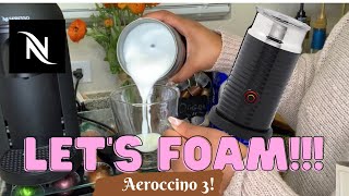 How To Foam Milk With Aeroccino 3 Make Coffee With Foam Tips amp Tricks  Easy Foamed Latte Recipe [upl. by Katine]