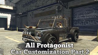 Gta 5 All Characters Car Customization Part 2 [upl. by Ennaehr]