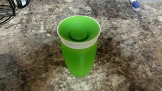 Product Review munchkin 360 miracle cup demonstration [upl. by Ecnerual]