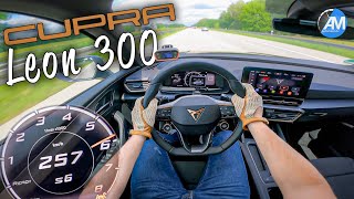 NEW CUPRA Leon 300  0260 kmh acceleration amp 100200 kmh times  by Automann in 4K [upl. by Dian693]