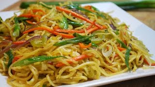 Veg Hakka Noodles Recipe IndoChinese [upl. by Keli668]