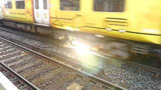 Merseyrail 507 009 making arcs at Birkdale station [upl. by Alrad879]