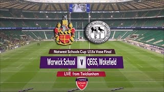 NatWest Schools U15 Cup 2015 FINAL Warwick School vs QEGS Wakefield Highlights [upl. by Attiuqehs]