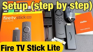 Fire TV Stick Lite How to Setup Step by Step for Beginners [upl. by Welby]