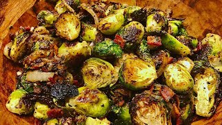 Crispy Brussel Sprouts amp Bacon SO Easy amp SO TASTY [upl. by Veronike]