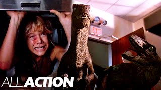 Raptors in the Kitchen Iconic Scene  Jurassic Park 1993  All Action [upl. by Asserak275]