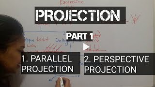 12 Projection in computer graphics  parallel projection and perspective projection [upl. by Galanti]