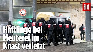 Gefängnismeuterei Polizei stürmt Knast in Thüringen  JVA Untermaßfeld [upl. by Geldens]